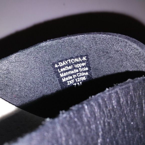 Dockers Sandal Daytona Womens Size 7M Black Leather Upper Slip On Slides Open To - Picture 15 of 16